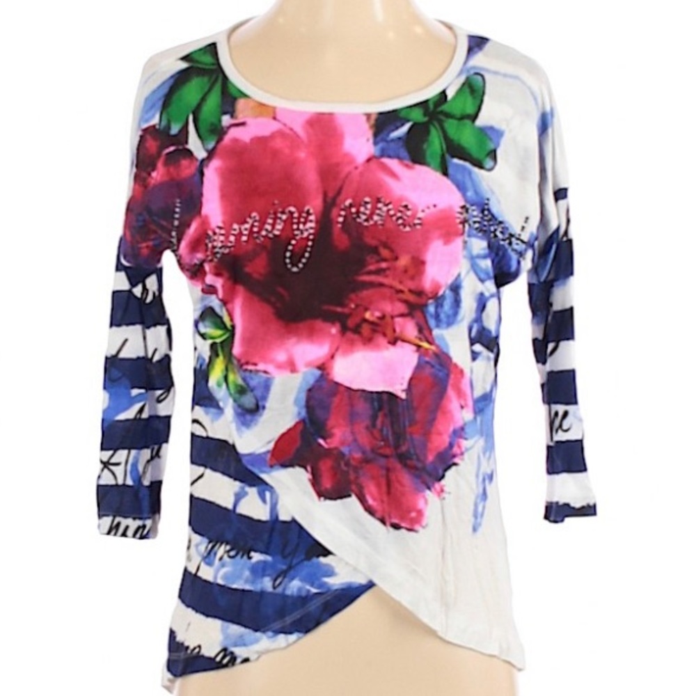 Desigual 3/4 Sleeve T-Shirt sz XS